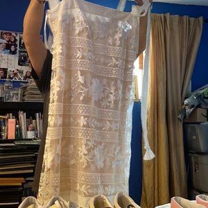 white lace dress